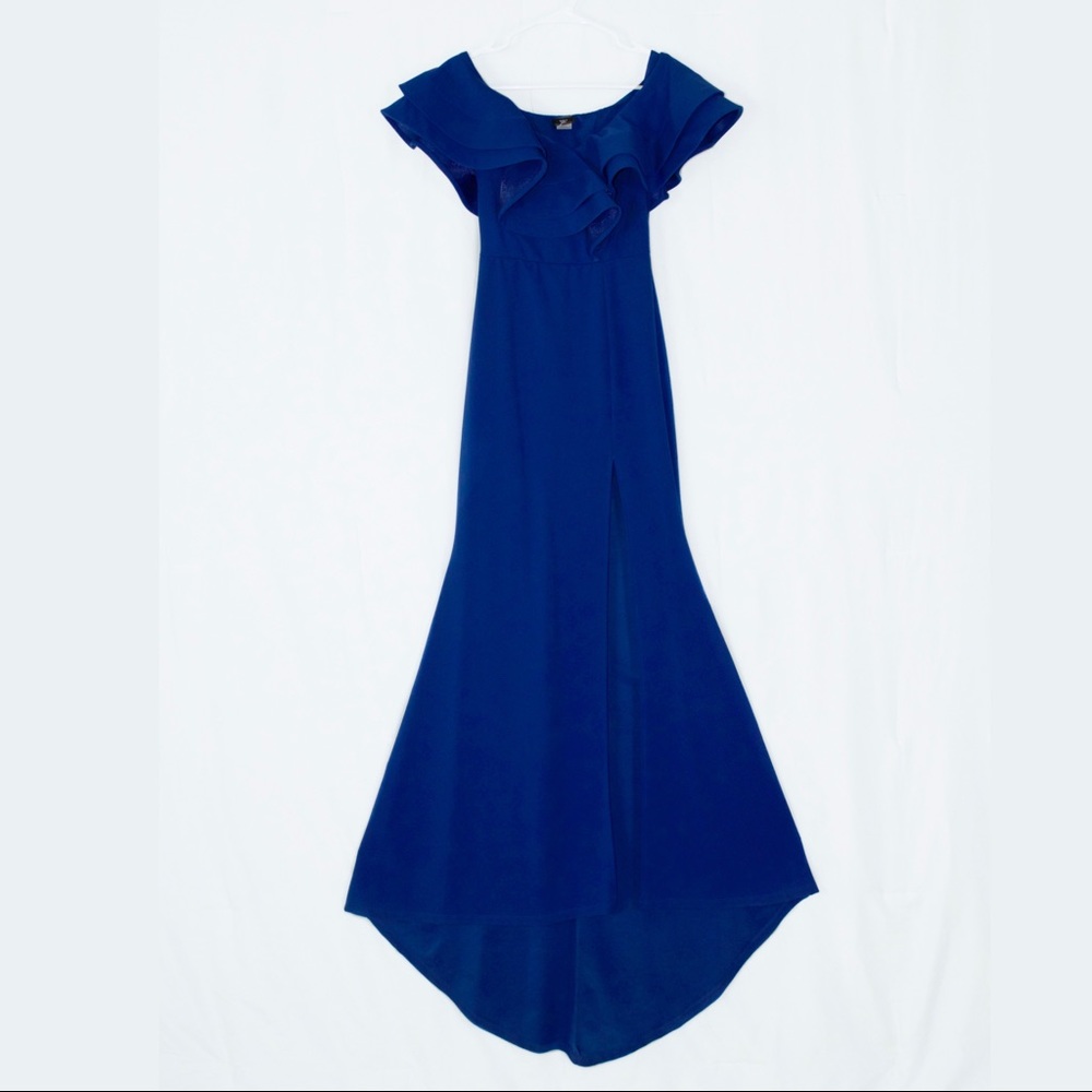 Blue Mermaid Prom Dress